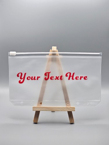 Personalised clear zip wallet - personalised,