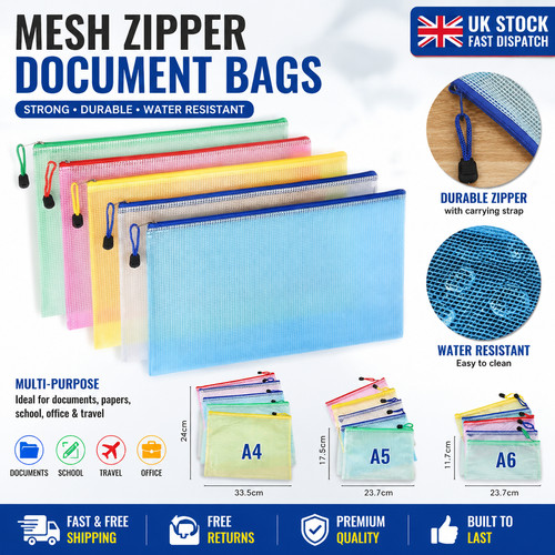 12x plastic wallet - a3/a4/a5,
