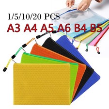 A3 A4 A5 Plastic Zip File Bags