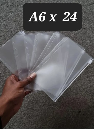 Plastic zip wallets - 24,
