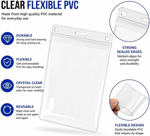 Clear card holder badge - clear,