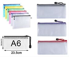 A6 Plastic Zip Wallet File
