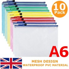 10X A6 PLASTIC WALLET POCKET