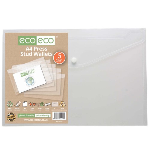 Clear plastic press stud - clear,