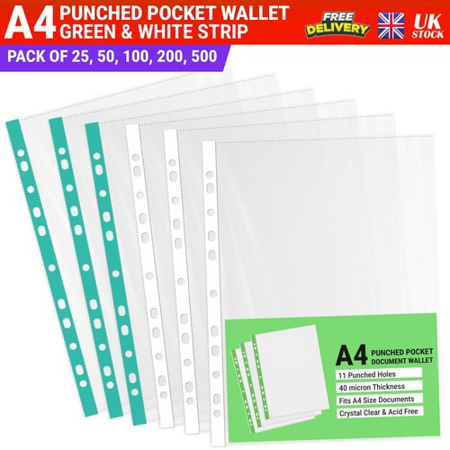 Punched pockets clear - punched,