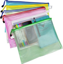 10PCS A6 Mesh Zipper Document