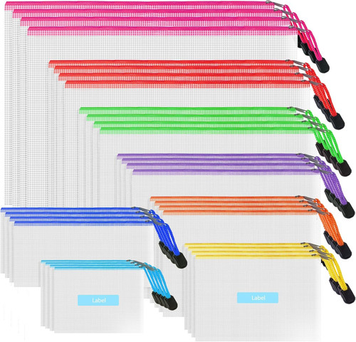 Plastic wallets zip folders - plastic,
