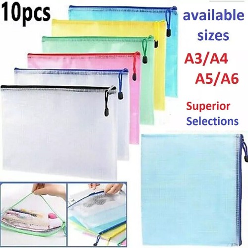 10x plastic wallet - a4/a5/a6,